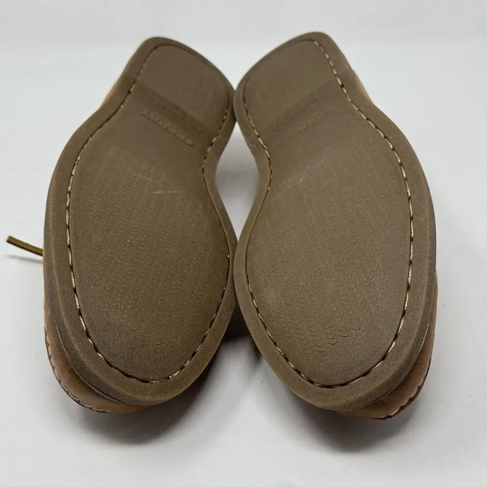 Sperry Gold Cup Authentic 2 Eye Boat Shoes Mens 10 W Wide Honey Brown Leather